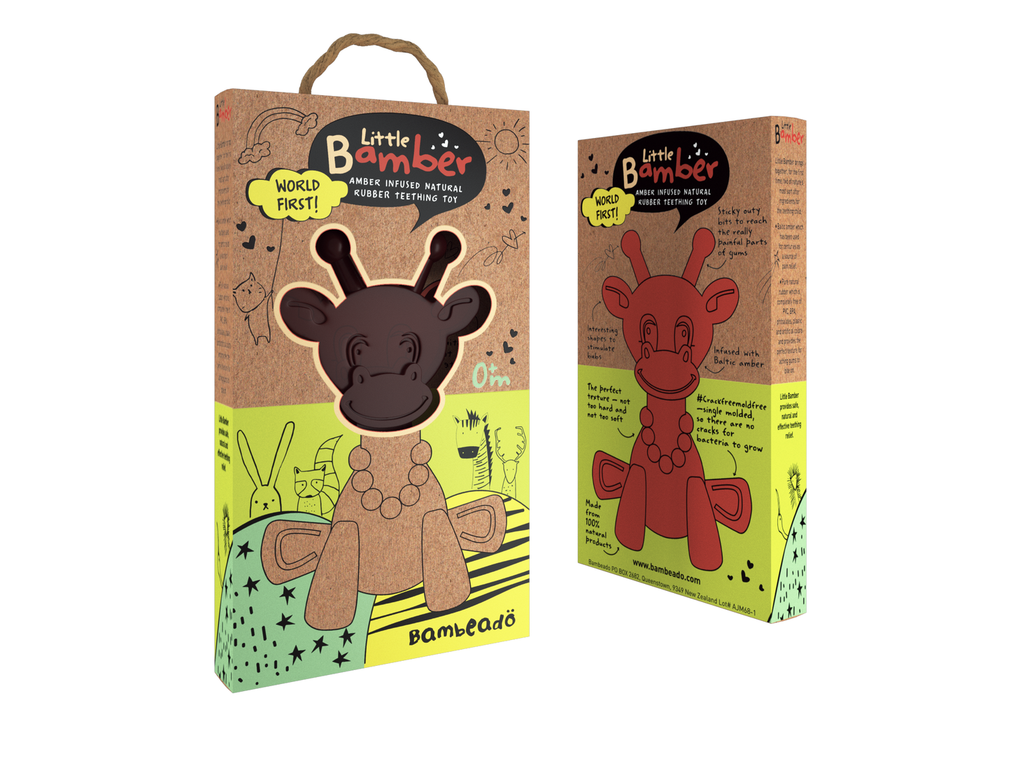 The Little Bamber - Natural Rubber & Baltic Amber Teething Toy